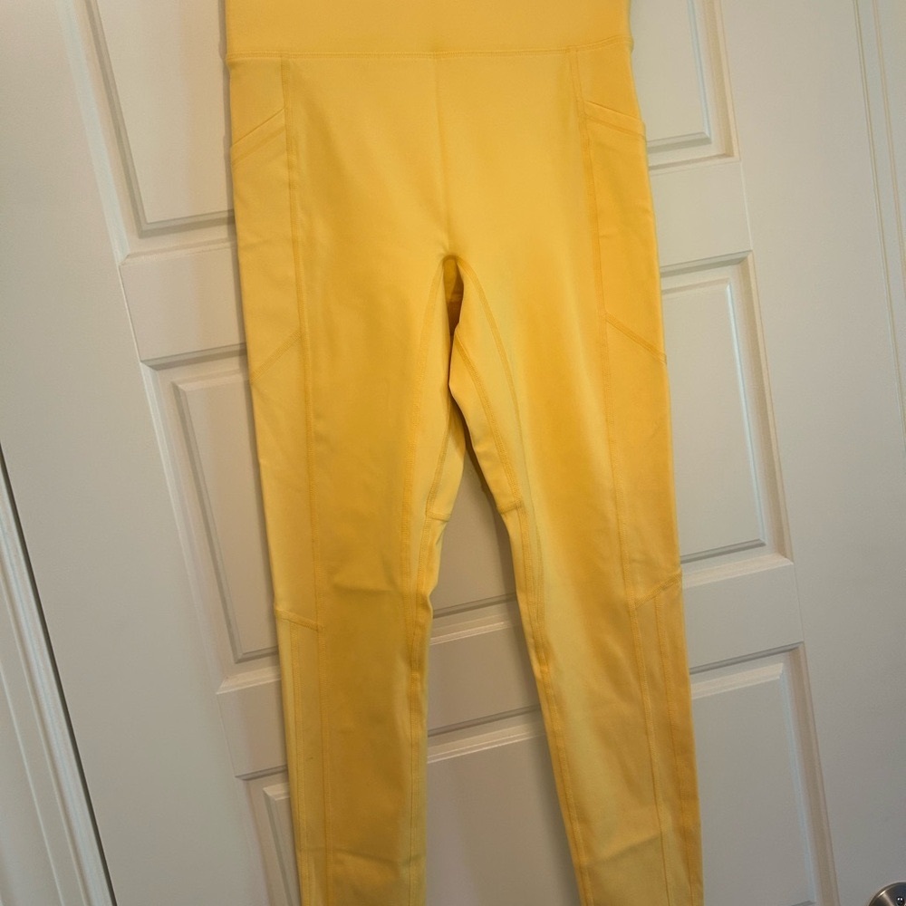 Yellow High-Waisted Leggings